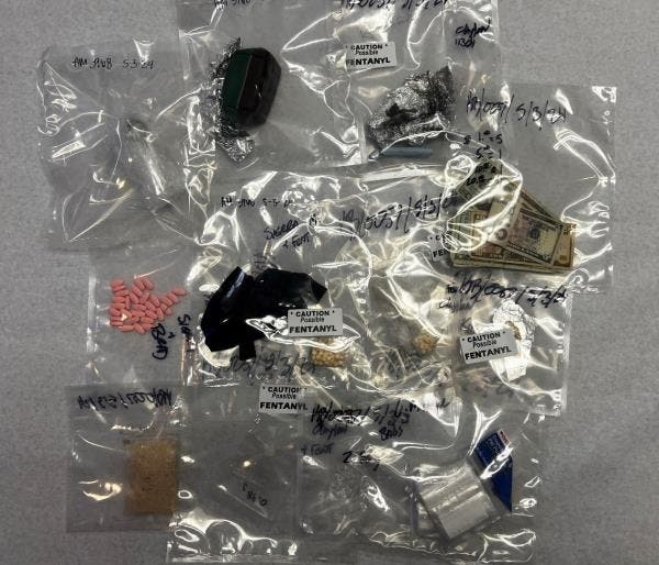 Deputies found roughly 100 M30 fentanyl pills, 3.54 grams of meth and other paraphernalia associated with drug sales, according to the San Diego County Sheriff's Department.