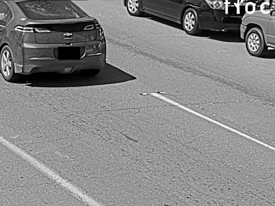 The suspect's car passed under a license plate reader​.