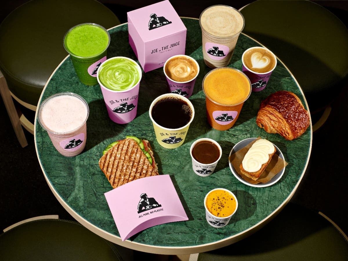The Danish-born​ juice and coffee brand serves coffee, cold-pressed​ juices, smoothies, breakfast bowls and flatbread​ sandwiches.