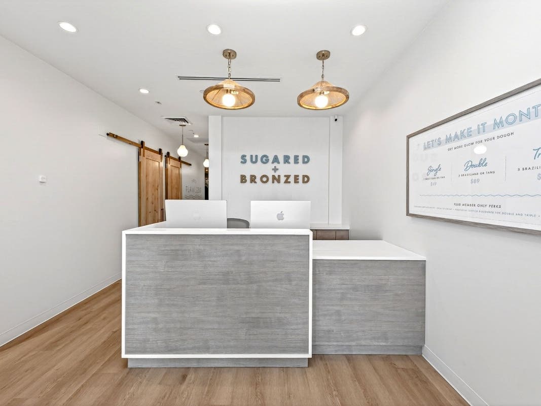 Sugared + Bronzed specializes in all-natural sugaring hair removal and custom airbrush tanning.