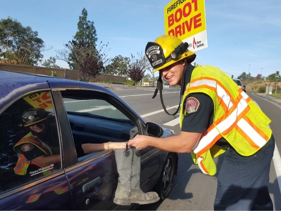 The Firefighter Boot Drive raises funds for burn survivor programs and prevention education efforts.