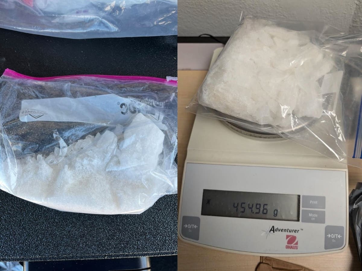 Authorities confiscated more than 11 pounds of meth and two firearms throughout the investigation, officials said.