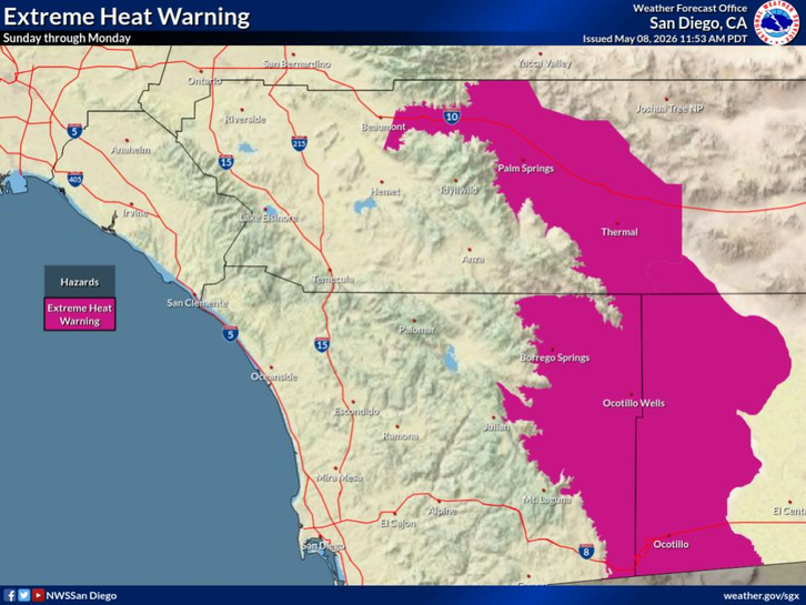 Heat Wave To Send SoCal Temps Soaring Mother's Day Weekend | San Diego ...