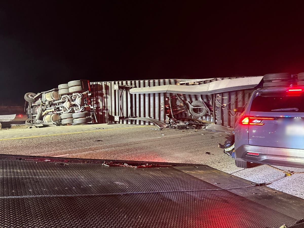 Authorities urged motorists to avoid the area.