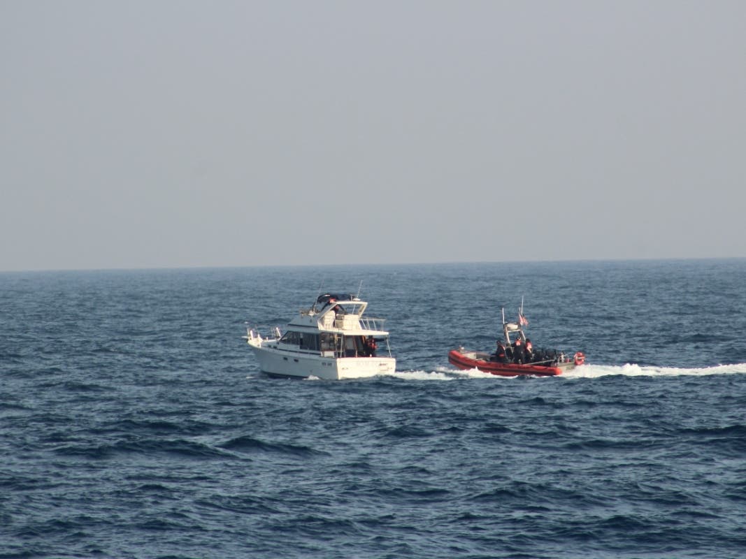 During the inspection, the boarding team identified 36 people who claimed Mexican nationality.