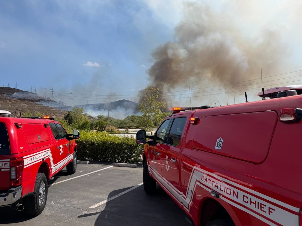 Multiple agencies were responding to the blaze.