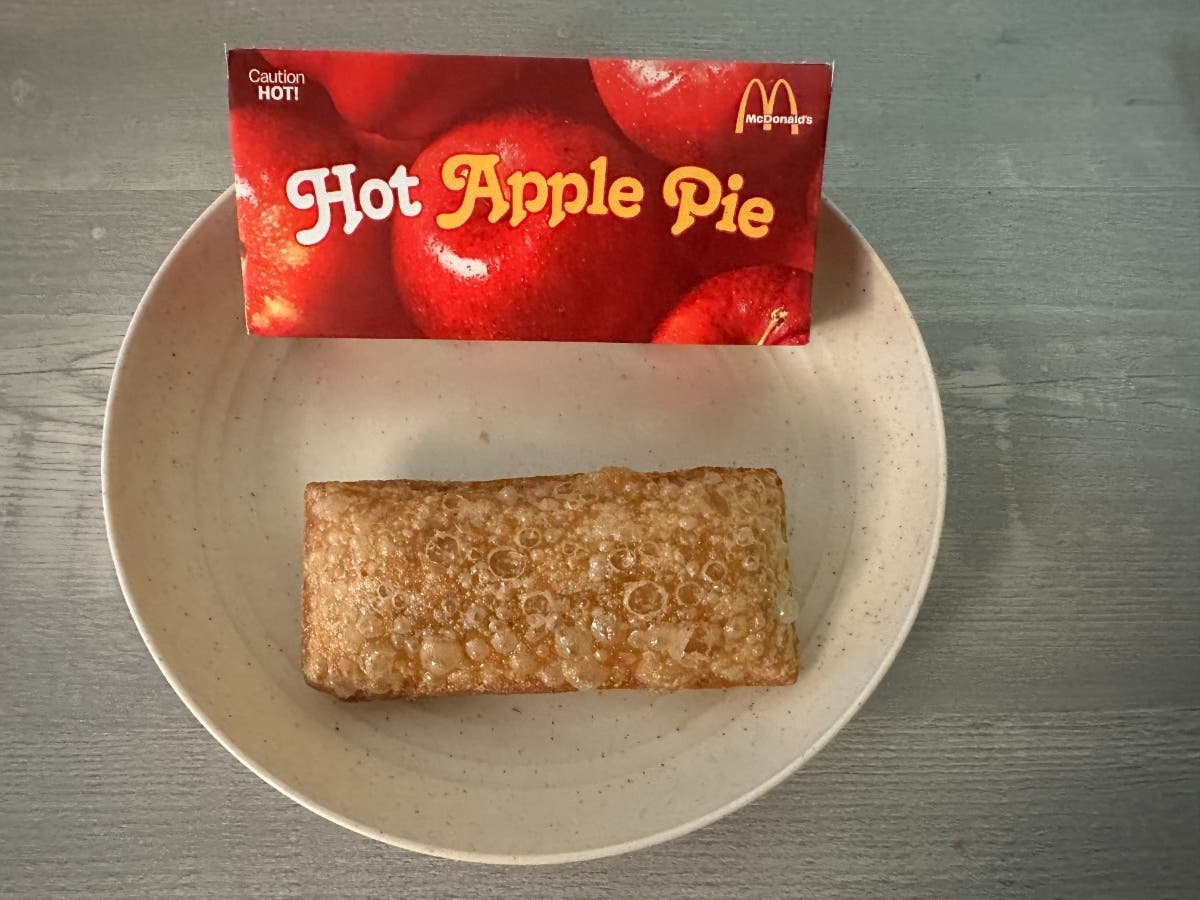 The Fried Apple Pie features U.S.-grown apples wrapped in a fried, flaky crust.