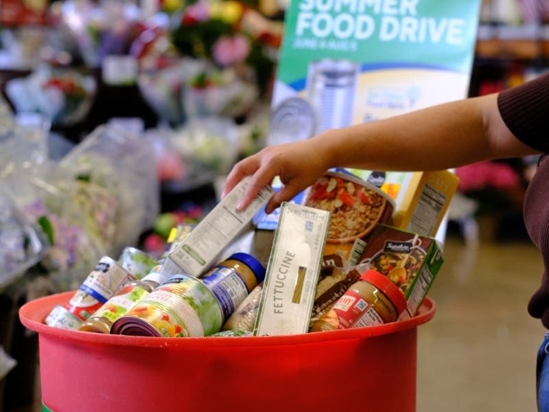 The food bank serves an average of 400,000 people each month through more than 450 nonprofit partners and direct distribution programs.