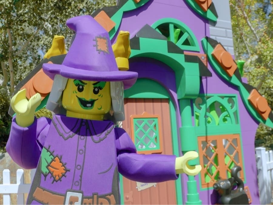 Brick or Treat Street features six life-size Lego Monster houses.