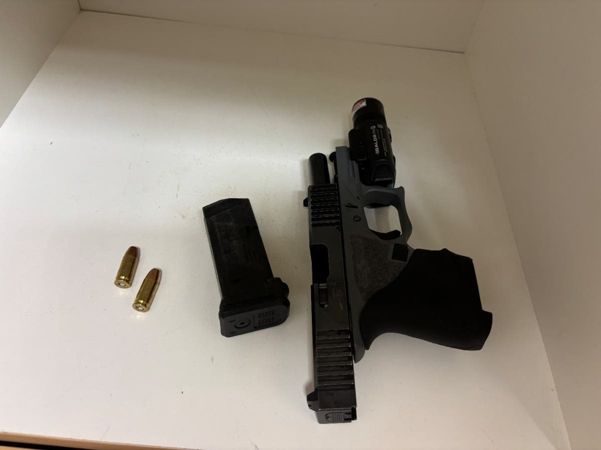 Brandon Huang ran from the vehicle and tried to discard an unserialized Glock-style handgun, authorities said.