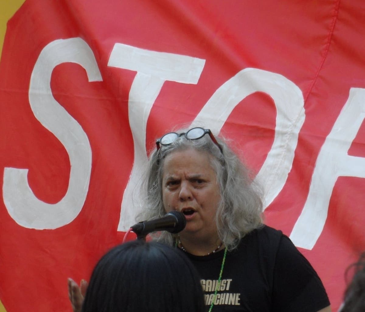 Madelyn Hoffman offers a statement of support for the Newark Water Coalition's "Mutual Aid March" of June 12.
