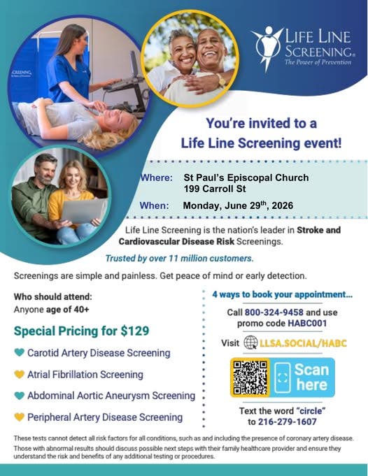 Life Line Screening at St. Paul's Episcopal