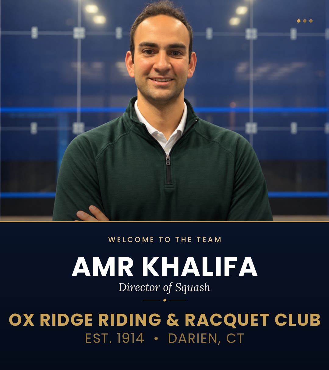 Ox Ridge - Squash Open House! Meet our new Director of Squash, play or mingle.
