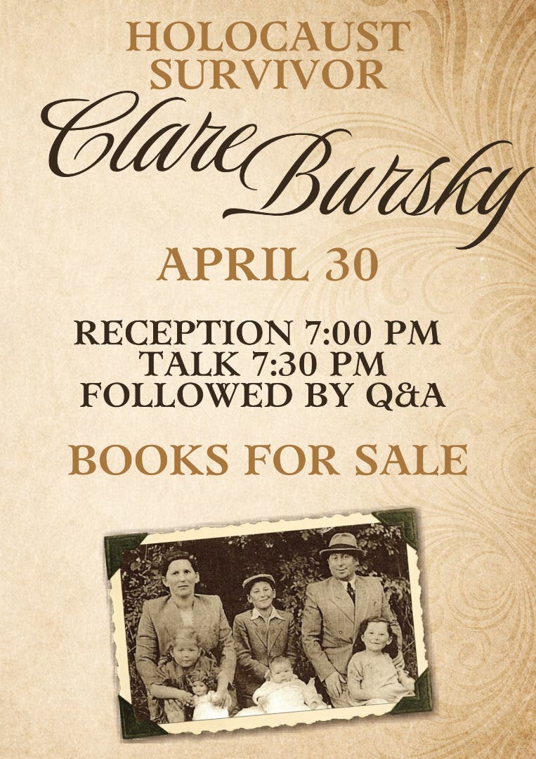Evening with Holocaust Survivor Clare Bursky