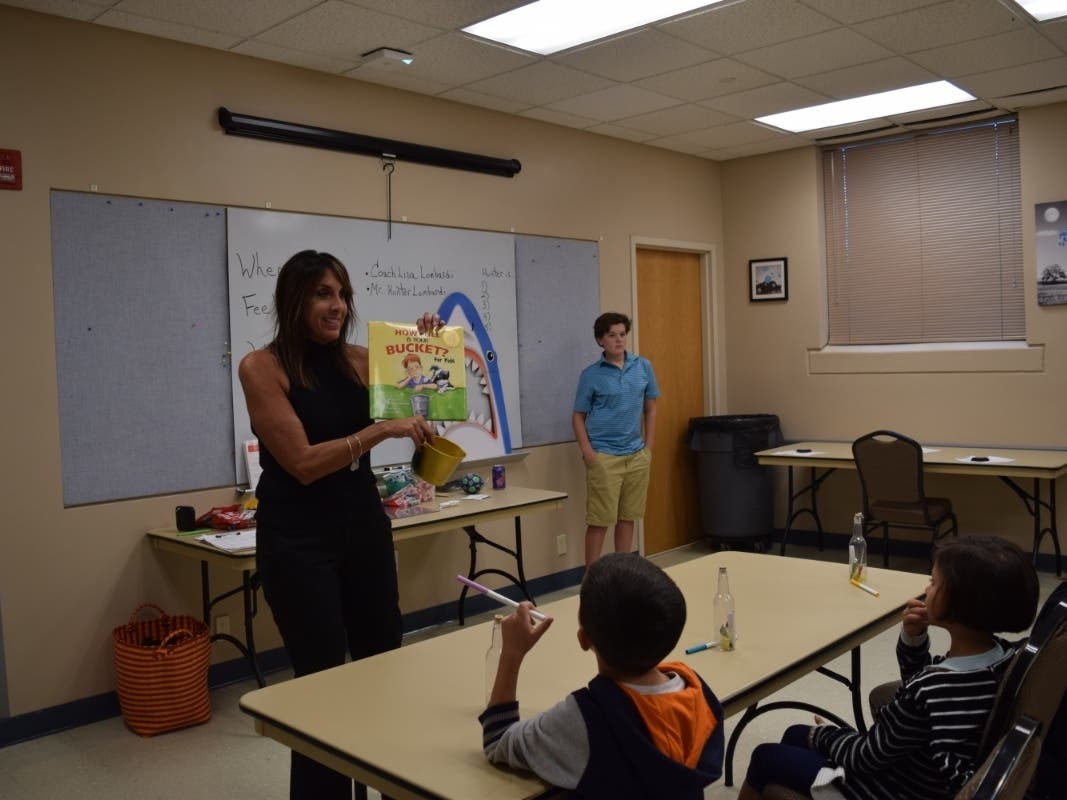 Lisa Lombard teaches a self-esteem class at the Park District on 9-6-19