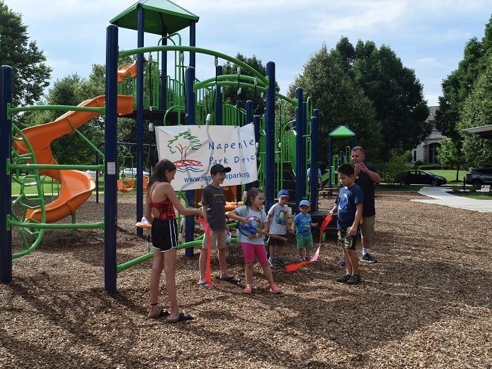 Playground renovation at Three Meadows Park, 2019
