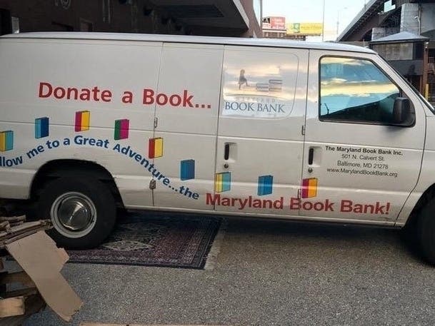 The Maryland Book Bank van is missing still missing after it was stolen July 22 from the organization's warehouse.