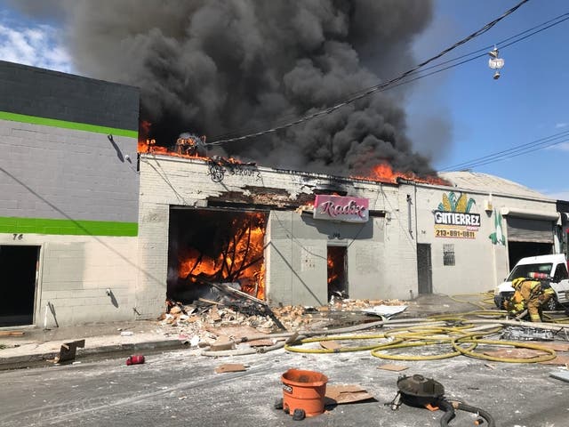 Explosion In Downtown LA Injures 3, Sparks Heavy Fire | Los Angeles, CA ...