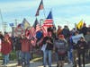 Supporters of U.S. President Donald Trump march in Wauwatosa on Saturday to protest the outcome of the 2020 presidential election. 