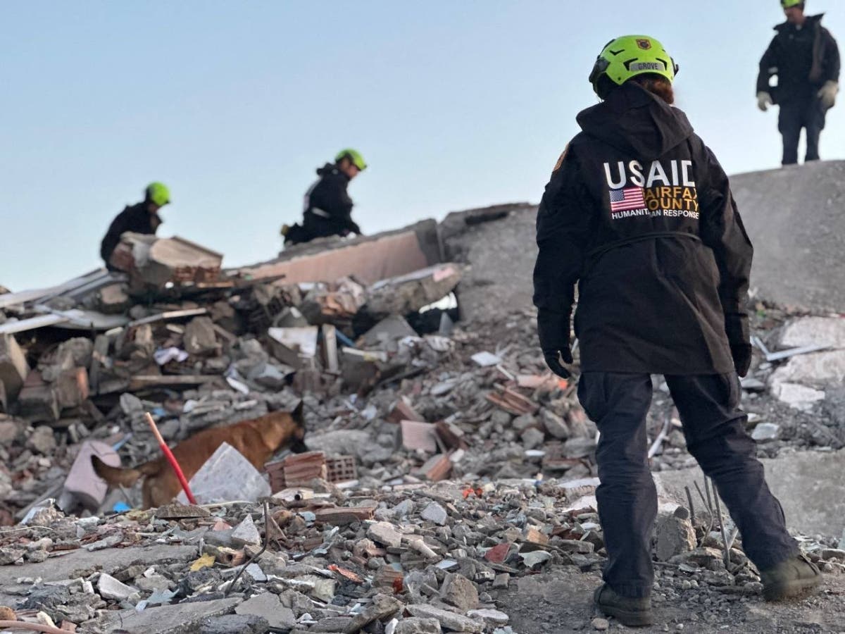 Members of Virginia Task Force 1, a Fairfax County-based rescue team, search for survivors after a devastating earthquake in Turkey and Syria killed nearly 23,000 people.