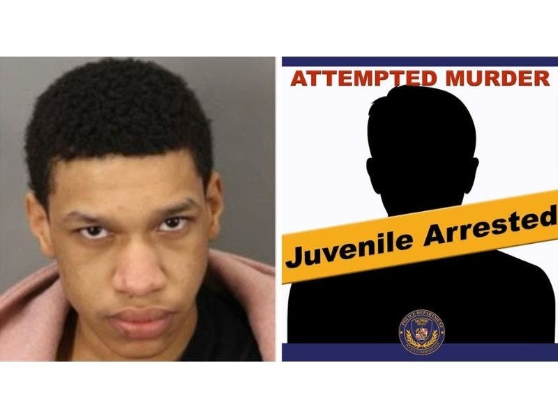 Police issued an arrest warrant for 18-year-old Jovan Williams, left, in connection with a shooting at Morgan State University that injured five. Baltimore authorities also arrested a 17-year-old boy in connection with the shooting.