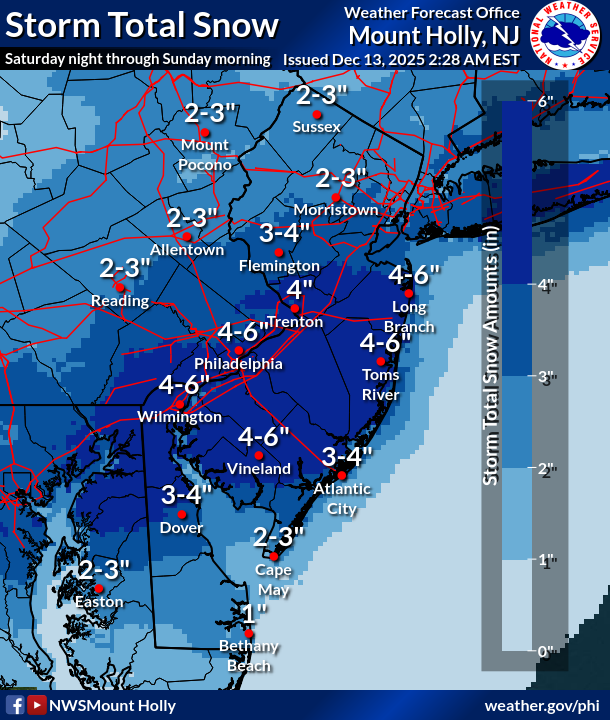 Winter Storm Warnings Issued As Snow Arrives In PA: Latest Timing ...