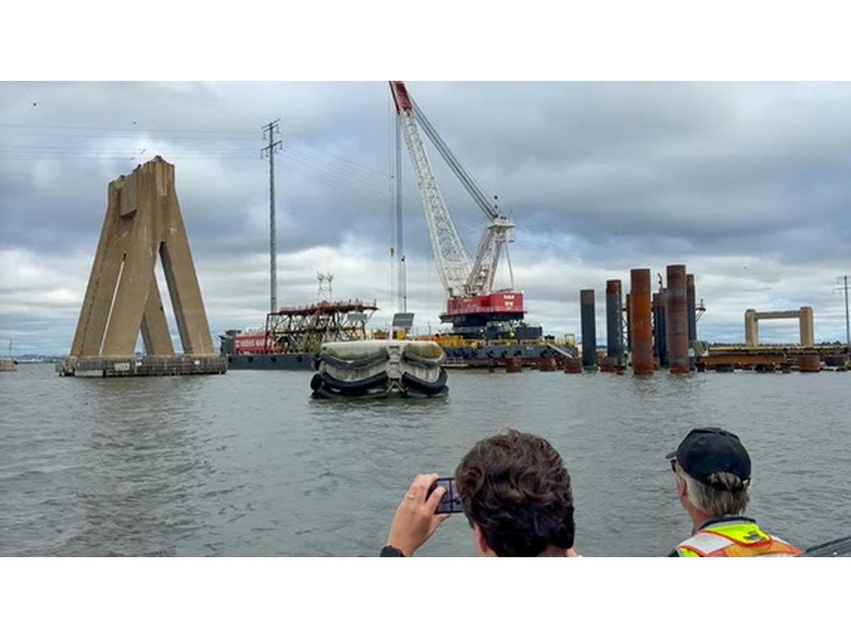 Construction of the new Francis Scott Key Bridge is entering a new, visible phase, with crews driving permanent piles to support the bridge's main span.