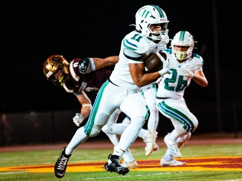This Yusef Atiya interception was a bright spot for the South Lakes defense. 