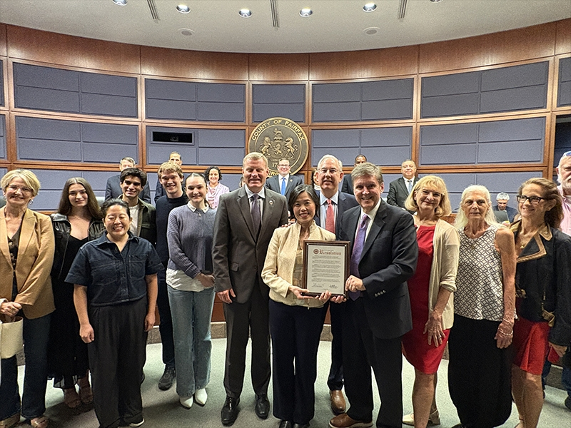 The Fairfax County Board of Supervisors honored Gin Dance Company on Tuesday with a proclamation recognizing its artistic achievements and educational outreach.