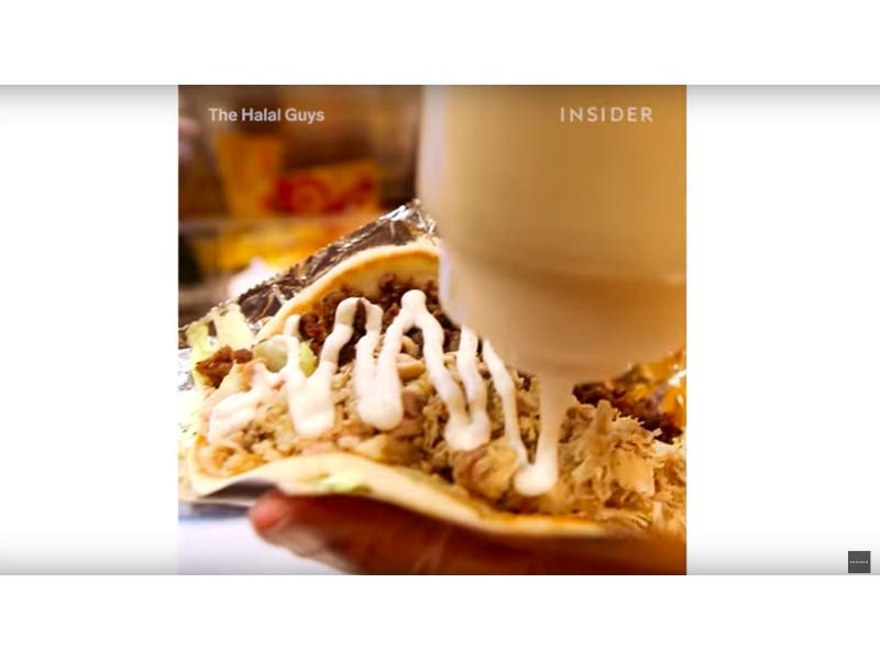 Diners can order either a platter or a sandwich at The Halal Guys.