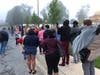 There were 100 people lined up by 7:30 p.m. on Tuesday, May 7.