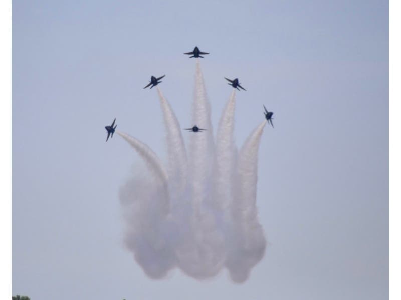 Atop the Maryland State House dome, Lt. Gov. Boyd Rutherford shared this pic from the Blue Angels practice on May 21.