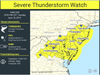 Most of Maryland and other parts of the mid-Atlantic are under a severe thunderstorm watch.