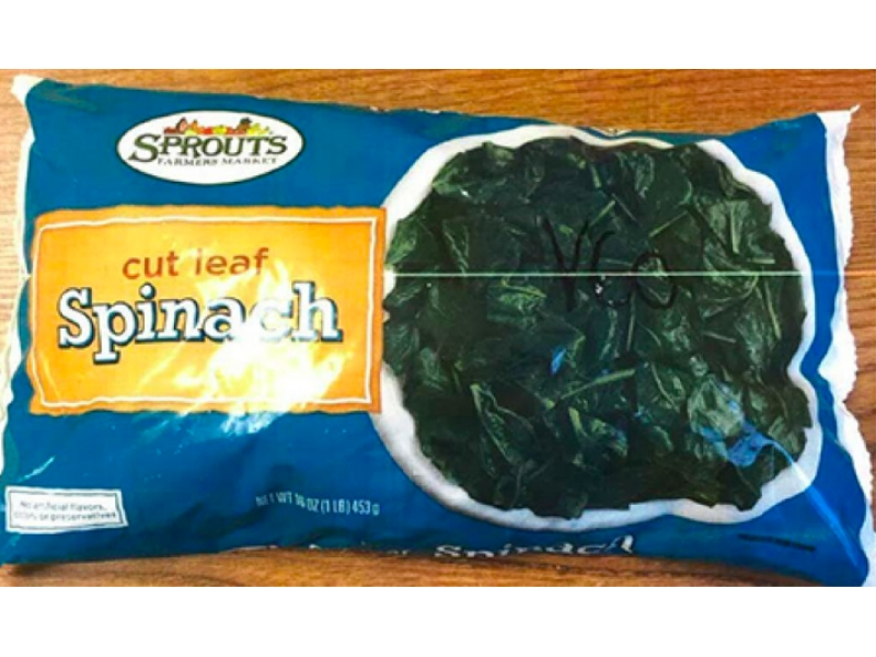 The spinach may contain the bacteria Listeria monocytogenes, which can cause a serious infection