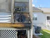 Investigators said the blaze began near the back exterior of the home.