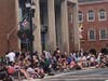 Onlookers line Main Street to watch the parade on July 4, 2019.