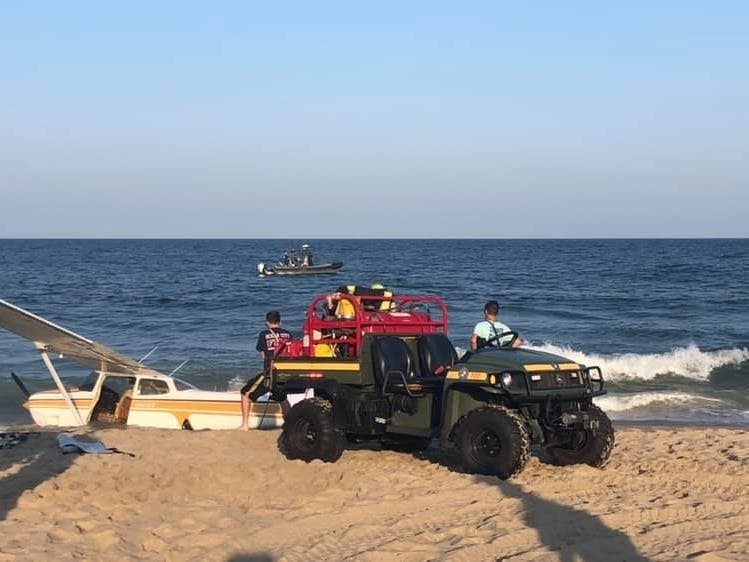 First responders from Ocean City assessed the person from the plane on Tuesday, July 16.
