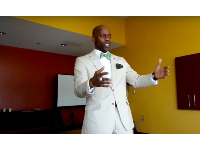 Principal Vance Benton leads workshops to educate students on how to spot and address bullying.