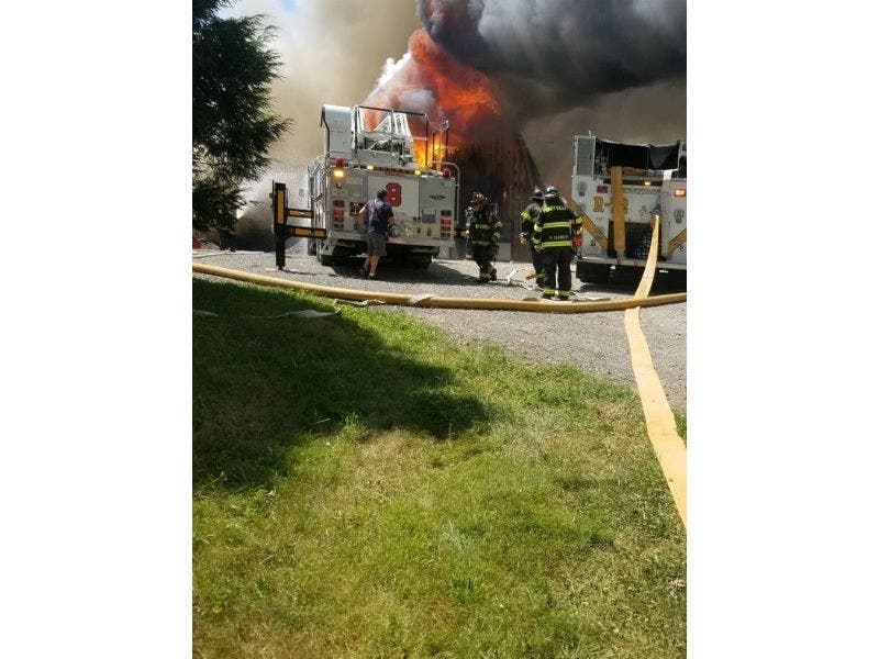 Fire broke out at Anchor & Hope Farms in Port Deposit on Monday, Aug. 12.