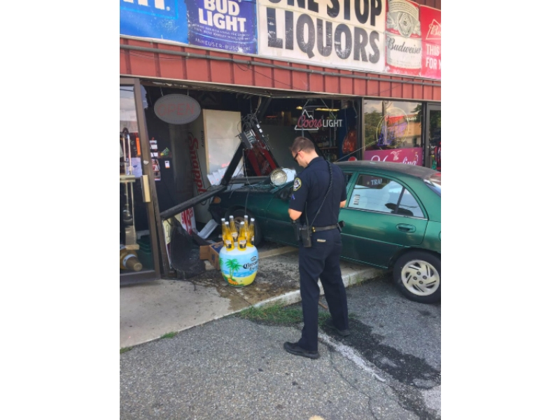 A car drove into One Stop Liquors in Havre de Grace on Thursday, Aug. 15.