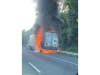A tractor-trailer was ablaze on I-95 south of the exit for Mountain Road in Harford County on Sunday, Aug. 18.