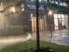 Water was overflowing on the sidewalk at Lansdowne Station after 9 p.m. on Thursday, Aug. 22.