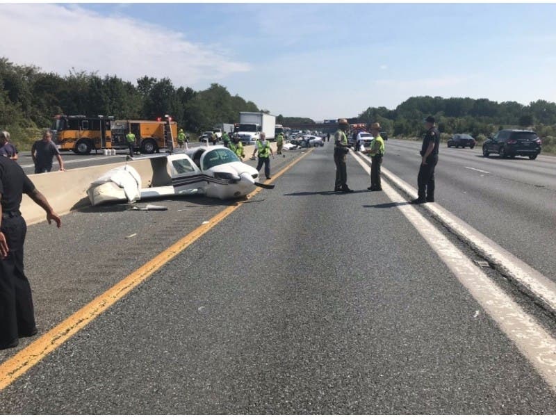 The Prince George's County Fire Department along with federal investigators responded to the crash on US 50, police said.