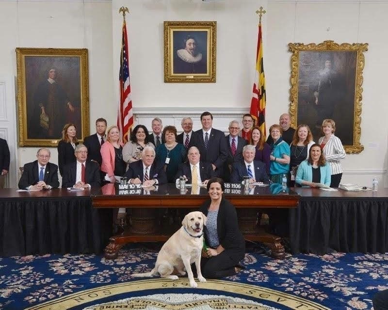 Kilo was the reason Harford County was selected to be one of two counties to pilot the Courthouse Dog and Child Witness program in Maryland, according to the Harford County Sheriff's Office.