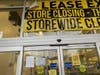 A sign in front of the Owings Mills Bed, Bath & Beyond store states it is closing because its lease is expiring.