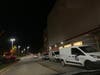 Baltimore County police vehicles were lined up outside the mall Oct. 27.
