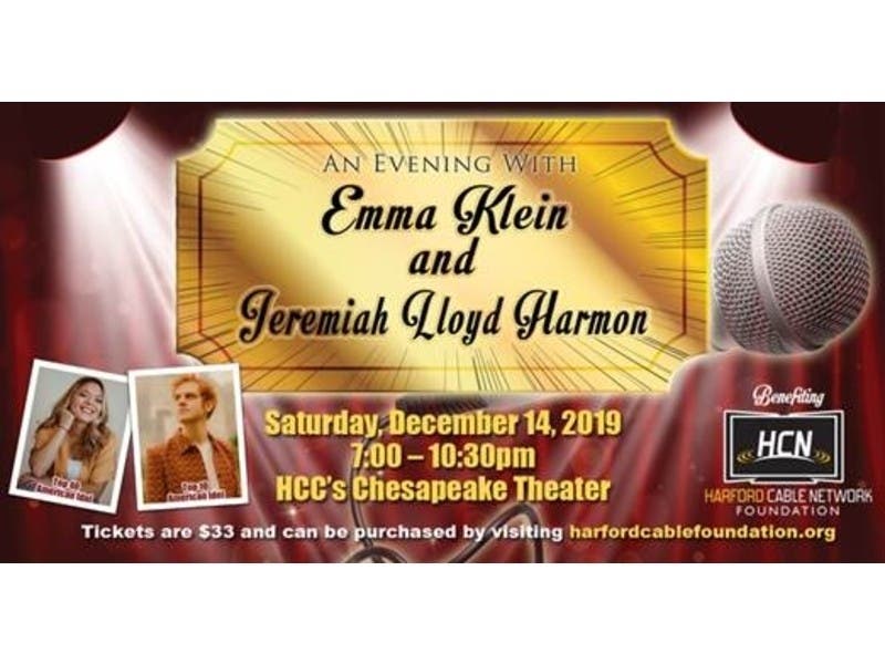 Emma Klein and Jeremiah Lloyd Harmon will perform during the Dec. 14 fundraiser for Harford Cable Network Foundation.