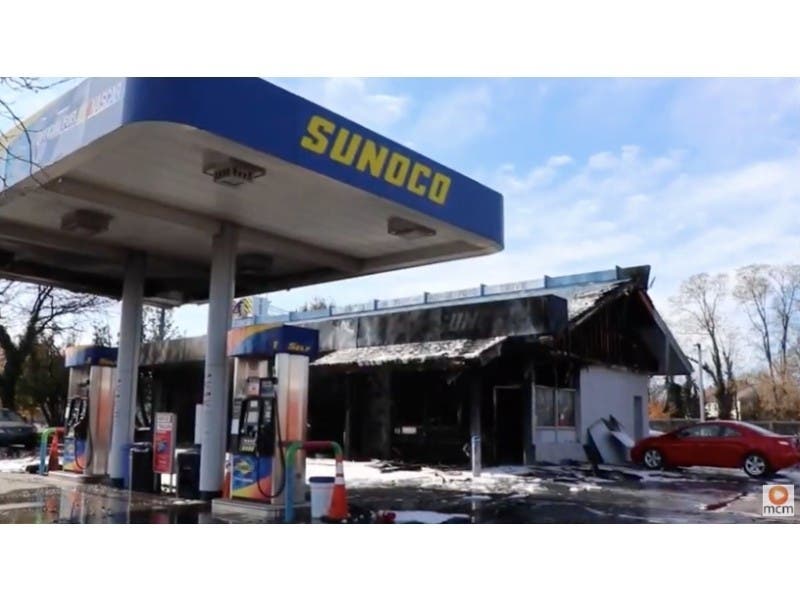 A gas station fire in Rockville started in the bays where the employees were using a space heater, causing $1 million in damage, officials said. The gas pumps were not damaged.