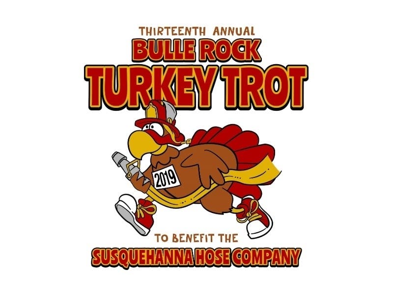 This is the 13th annual Bulle Rock Turkey Trot, which benefits the volunteer fire service in Havre de Grace.