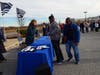 As he picked up his thin blue line flag, one person told volunteers he wanted to be a police officer.